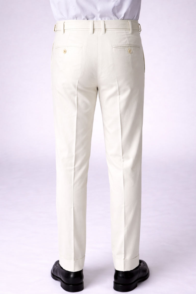 Classic Ivory Tailored Pants - Image 4