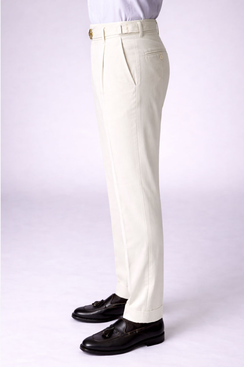 Classic Ivory Tailored Pants - Image 3