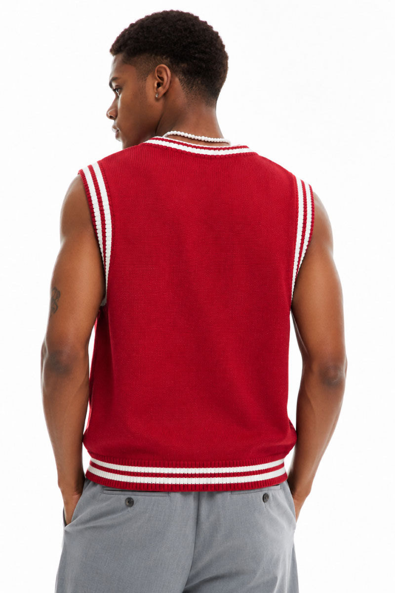 Varsity Knit Sweater Vest - Image 2