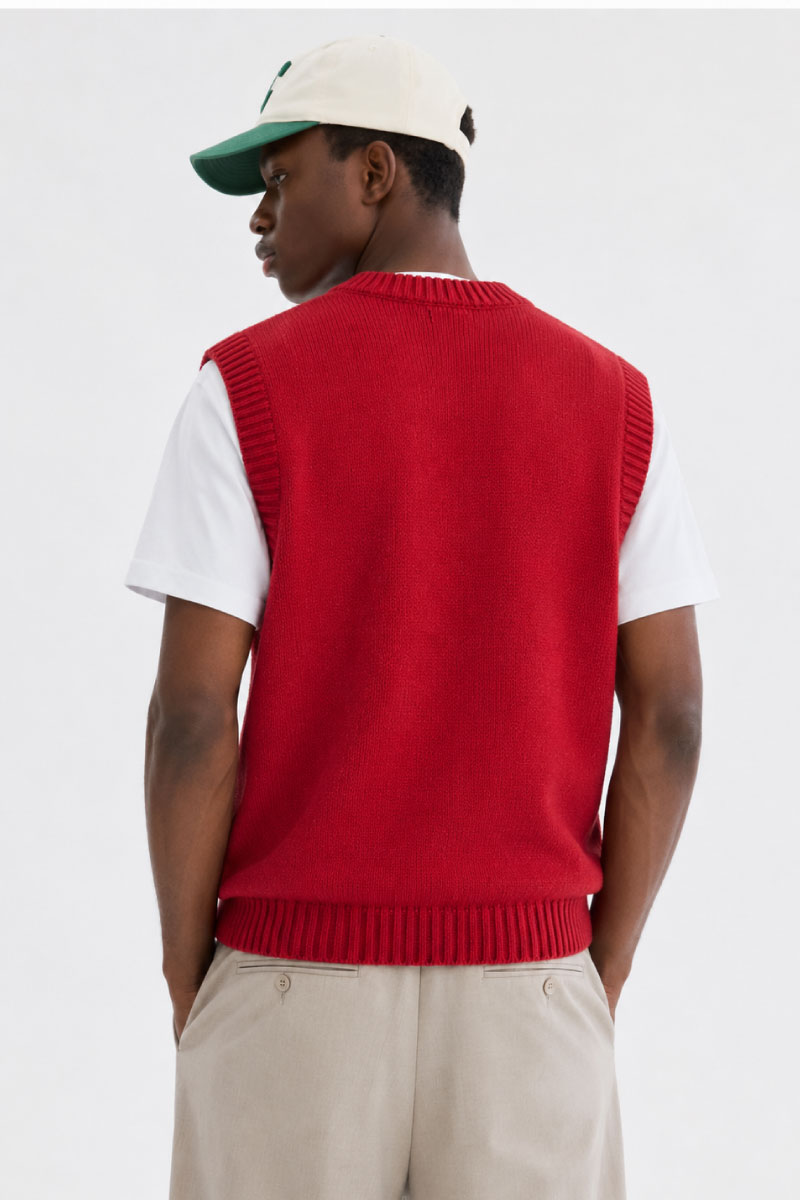 Paisley Knit Sweater Vest - Image 2